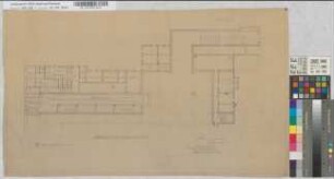 Wiederaufbau des Empfangsgebäudes [Bahnhof] Essen-Stadtwald, Blatt 3: Grundriß Kellergeschoß, M. 1:100