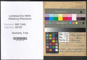 Entnazifizierung Fritz Gerhartz , geb. 12.08.1883 (Lehrer)