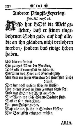 Anderer Pfingst-Feyertag.