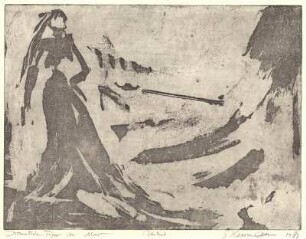Dramatische Figur am Meer