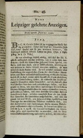 No. 48. Den 14ten Junius 1790.