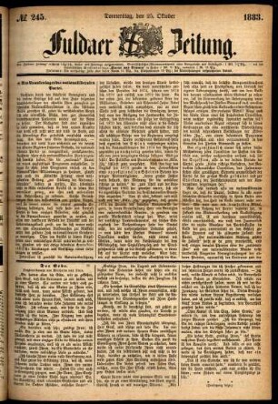 Ausgabe vom Donnerstag, den 25. Oktober 1883.