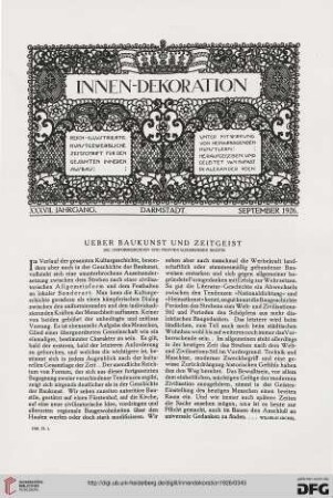 37: Ueber Baukunst und Zeitgeist : die uniformenden und individualisierenden Kräfte