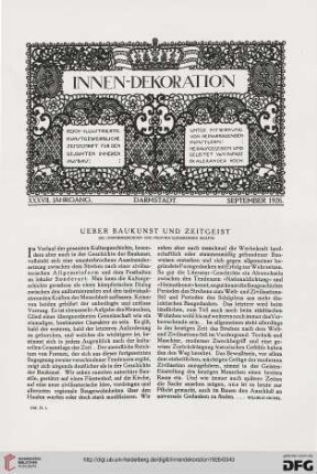 37: Ueber Baukunst und Zeitgeist : die uniformenden und individualisierenden Kräfte
