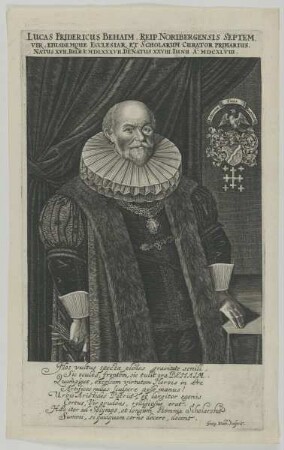 Bildnis des Lucas Fridericus Behaim