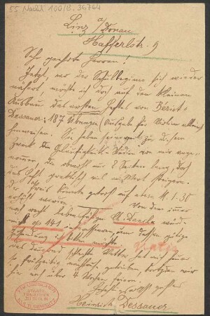 Brief an B. Schott's Söhne : 15.08.1913