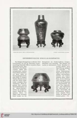 Grossherzogliche Edelglas- Manufaktur
