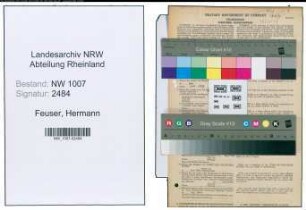Entnazifizierung Hermann Feuser , geb. 30.06.1907 (Tierarzt)