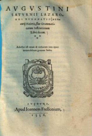 Mercurii Maioris, sive grammaticarum institutionum libri decem ...