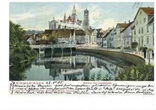 Stadt und Schloss Sigmaringen sowie Donau und Laizer Brücke
