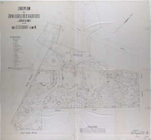 Lageplan des Zoologischen Garten zu Düsseldorf