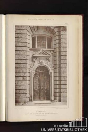 Tafel 89. Muenchen. Kaufhaus Bernheimer am Maximiliansplatz - Seiteneingang
