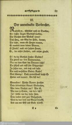 III. Der unentdeckte Verbrecher