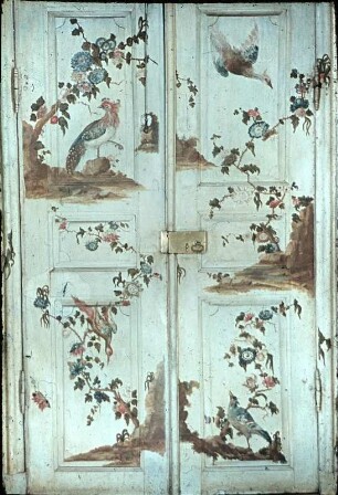 Flügeltür mit chinoisen Vögeln und Blumen