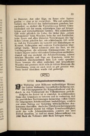 55-60, XVIII. Kriegsteilnehmerversorgung