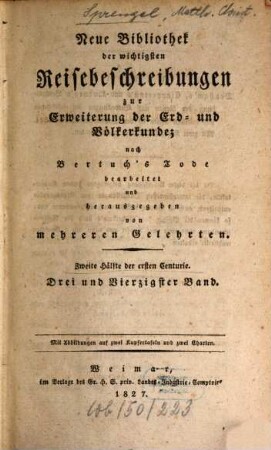 Beschreibung der Reisen und Entdeckungen im nördlichen und mittlern Africa in den Jahren 1822 bis 1824 : mit Abbildungen auf zwei Kupfertafeln und zwei Charten