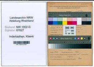 Entnazifizierung Klaere Inderbiethen, geb. 14.04.1889 (Kauffrau)
