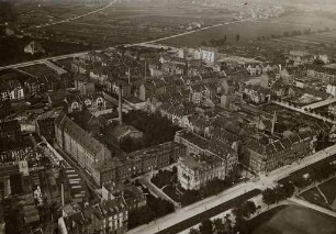 Luftbildaufnahmen von Karlsruhe. Oststadt - Firma Wolff und Sohn an der Durlacher Allee