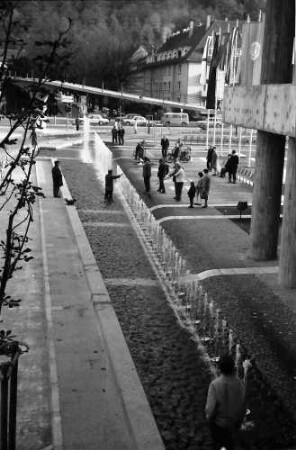 Freiburg: Springbrunnen vor dem Karlshof, von oben