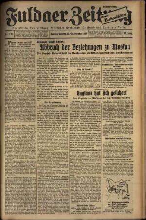 Erste Ausgabe vom Sonntag, den 29. Dezember 1935.