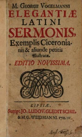 Elegantiae Latini Sermonis