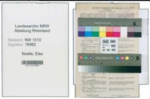 Entnazifizierung Else Noelle , geb. 20.06.1892 (Sekretaerin)