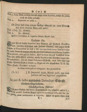 In iure & facto gegründete Defension-Schrifft.