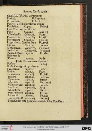 Summa & ordo operis