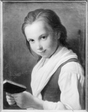 Mädchen mit aufgeschlagenem Buch