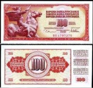 Jugoslawien, 100 Dinara