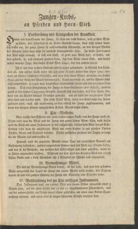 Zungen-Krebs an Pferden und Horn-Vieh