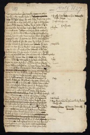 Todesanzeige des Dr. iur. utr. Johann Friedrich Volzius, württembergischer Hofgerichtsadvokat, Sohn des Speyrer Ratsherrn Adam Voltzius und der Benedicta Haydalff, 1627.
