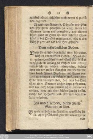 Vom erforderlichen Boden.
