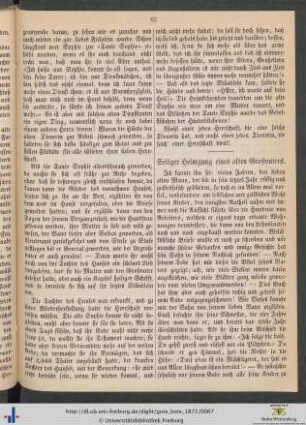Seliger Heimgang eines alten Großvaters.