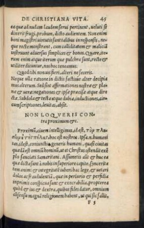 Non Loqueris Contra proximum etc.