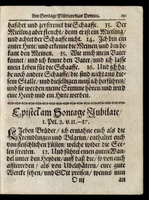 Epistel am Sontage Jubilate/ ...