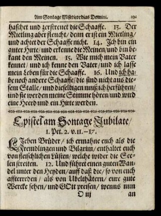 Epistel am Sontage Jubilate/ ...