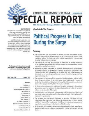 Political progress in Iraq during the surge
