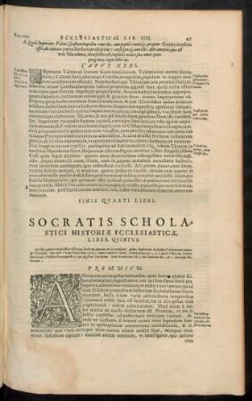 Socratis Scholastici Historiae Ecclesiasticae, Liber Quintus.