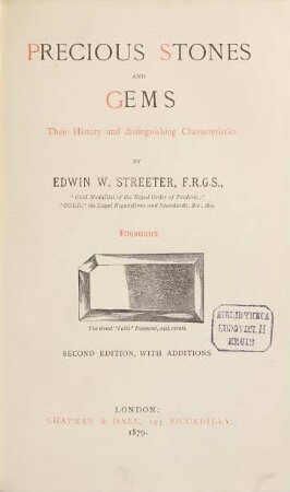Precious stones and gems : Their history and distinguishing characteristics by Edwin W. Streeter