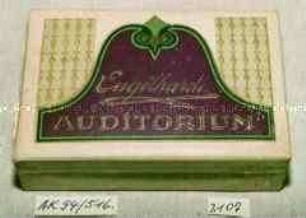 Pappschachtel für 50 Stück "Engelhardt AUDITORIUM" (Abbildung: stilisierte Eule)