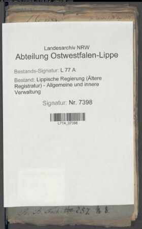 Einquartierung auswärtiger Truppen im Jahre 1815