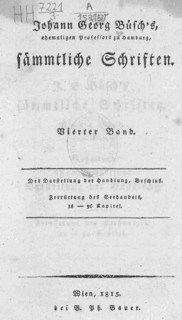 4: Der Darstellung der Handlung Beschluß; Zerrüttung des Seehandels 1. - 9. Kapitel