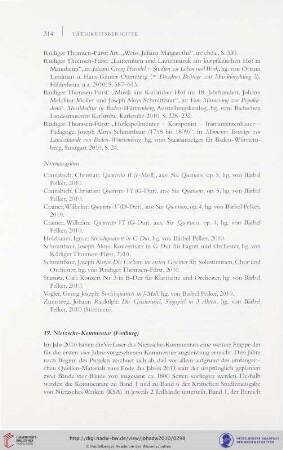 19. Nietzsche-Kommentar (Freiburg)