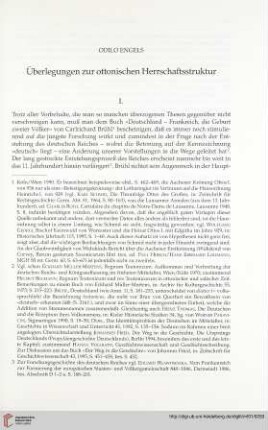 Überlegungen zur ottonischen Herrschaftsstruktur