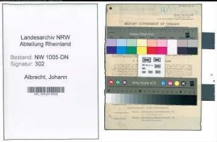 Entnazifizierung Johann Albrecht , geb. 12.01.1905 (Krankenpfleger)