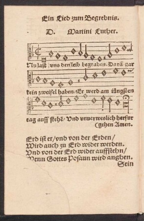Ein Lied zum Begrebnis. ||