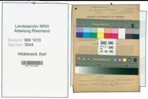Entnazifizierung Karl Hildebrand , geb. 10.04.1905 (Verw.Angestellter)