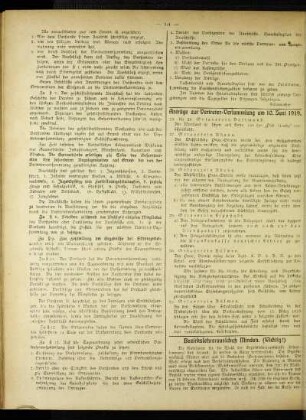 Anträge zur Vertreter-Versammlung am 10. Juni 1919