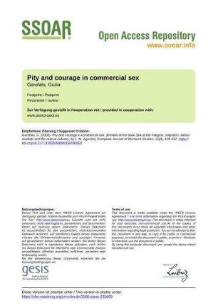 Pity and courage in commercial sex